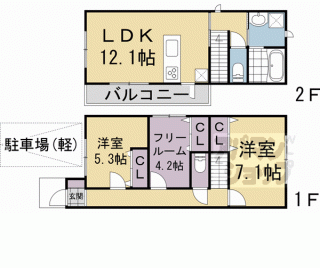 【北区小山板倉町５０－３貸家】