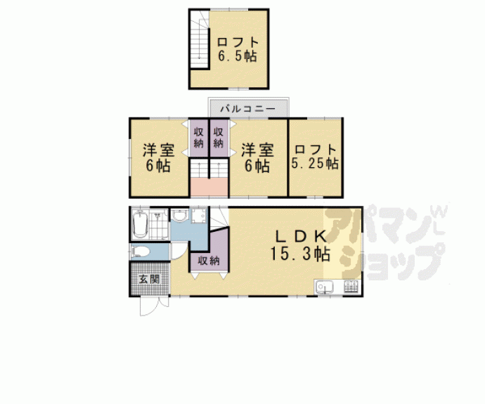 【安朱東海道町貸家】間取