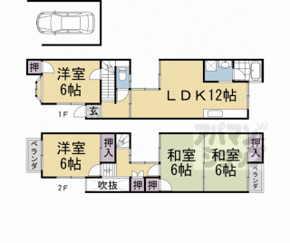 【修学院西沮沢町１０－４貸家】