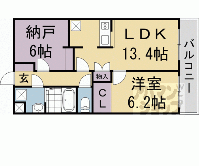 【ｎｕｋｕｍｏｒｉ桂川南】間取