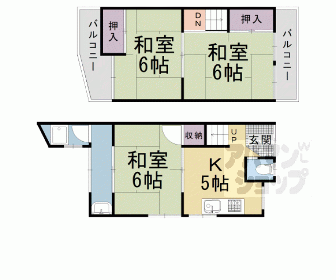 【御陵別所町貸家】間取