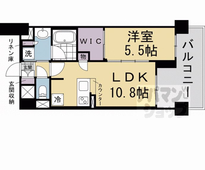 【プレサンスロジェ京都御所西】間取