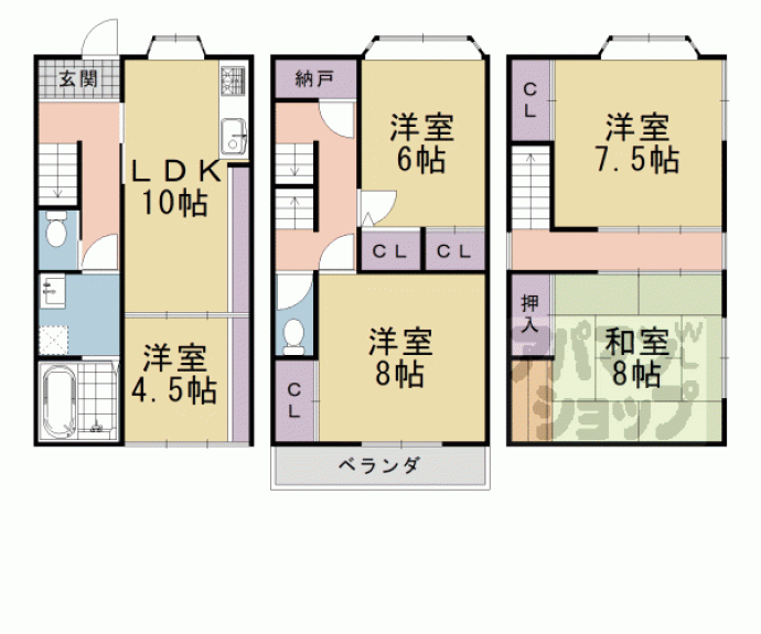 【長岡２丁目貸家１３－１３】間取