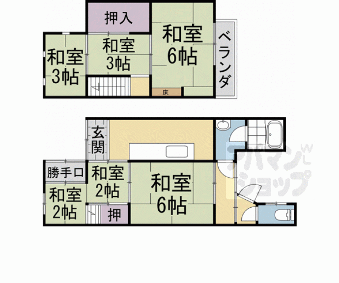 【紫野郷ノ上町貸家２２－５】間取