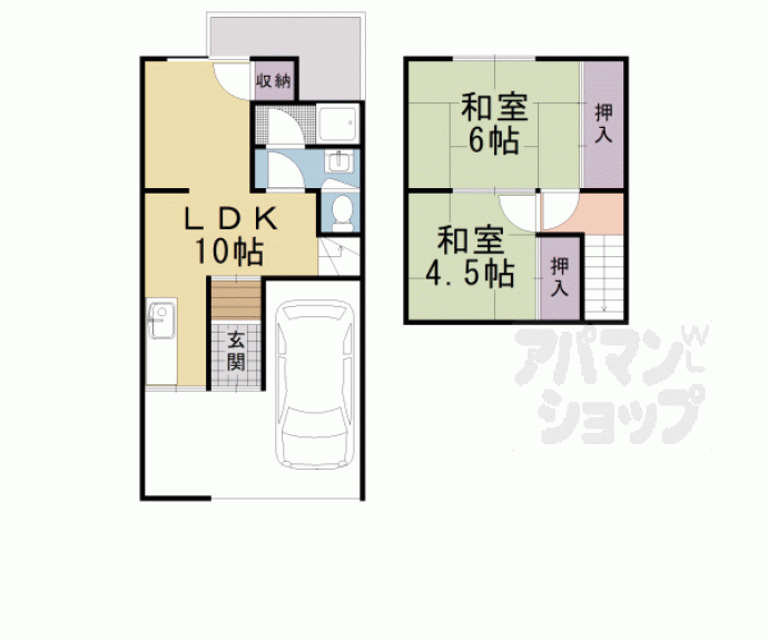 【篠町王子西ノ山貸家】間取