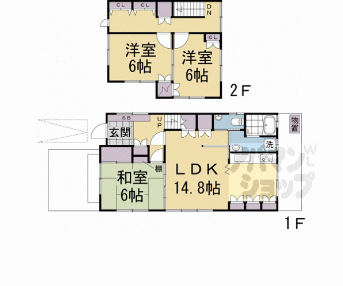 【下鴨梅ノ木町貸家】間取