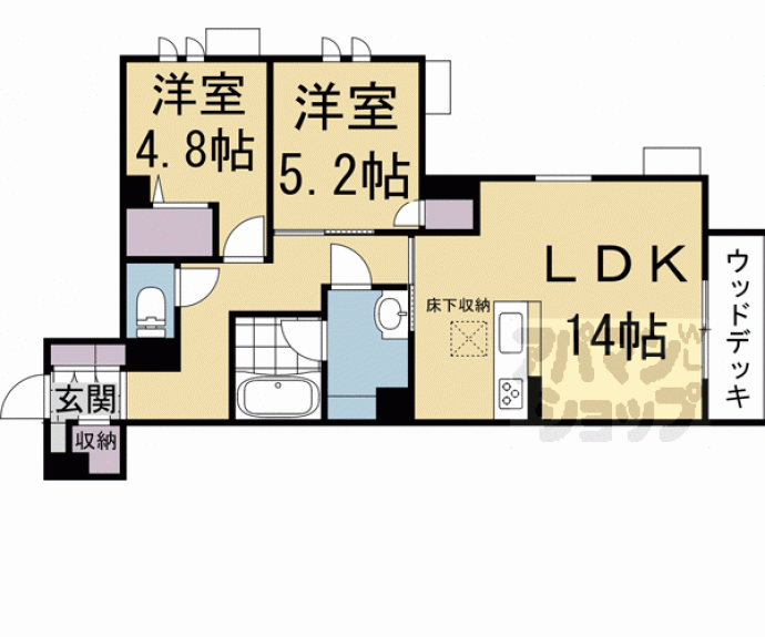 【シャーメゾン六条荘】間取