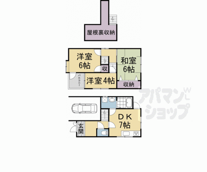 【桂上野北町貸家１６８】間取