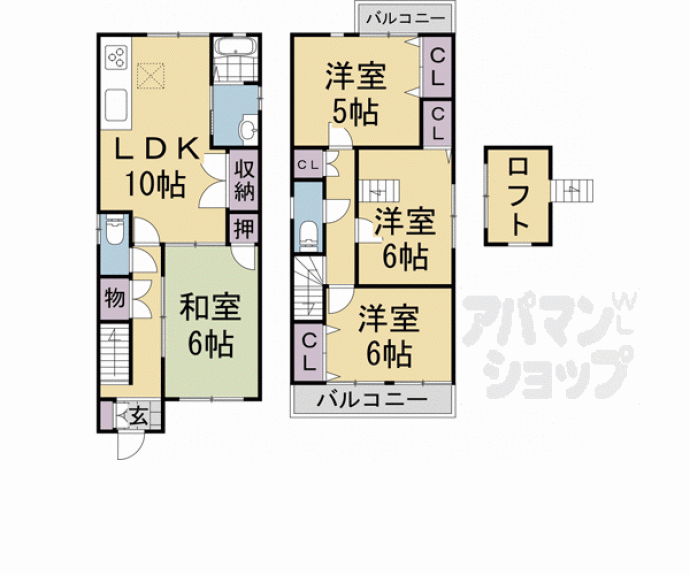 【醍醐槇ノ内町貸家】間取