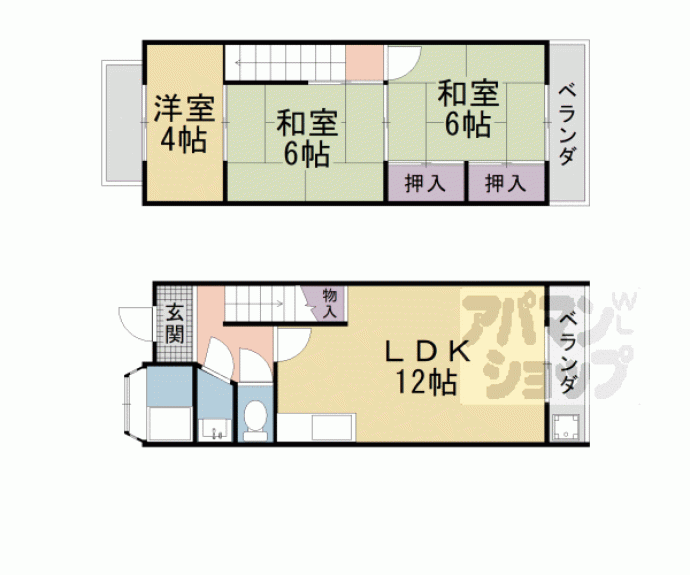 【小倉町久保貸家】間取