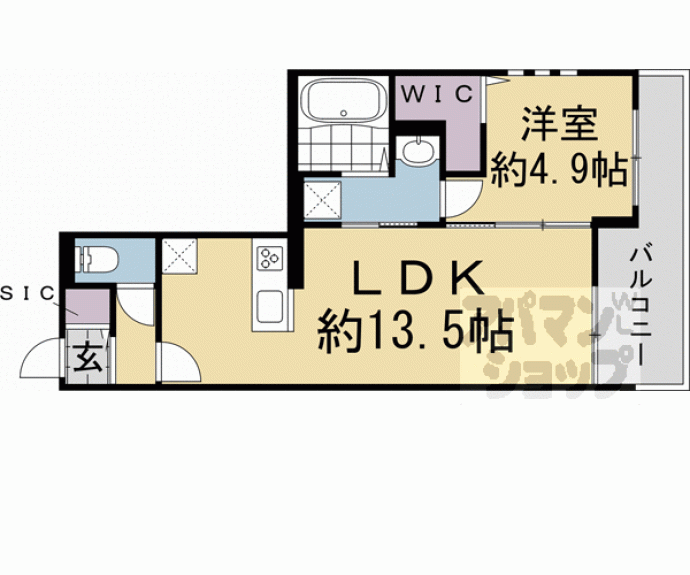 【仮称）新丸太町ハイツ】間取