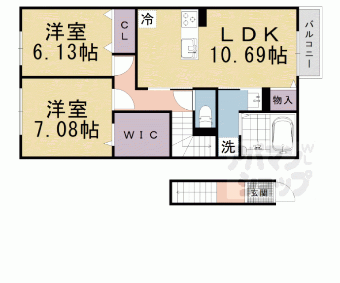 【フラン瀬田　Ａ棟】間取