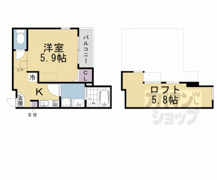 【ハーモニーテラス京都石田】間取