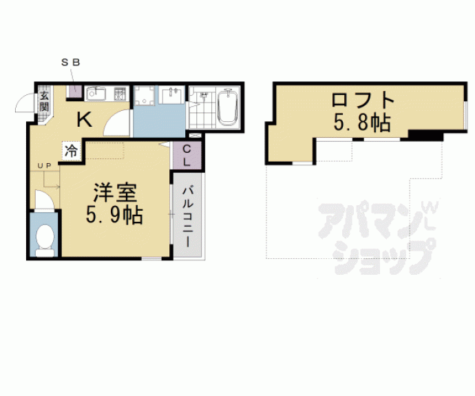 【ハーモニーテラス京都石田】間取