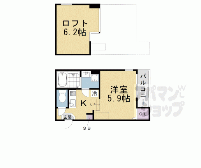 【ハーモニーテラス京都石田】間取