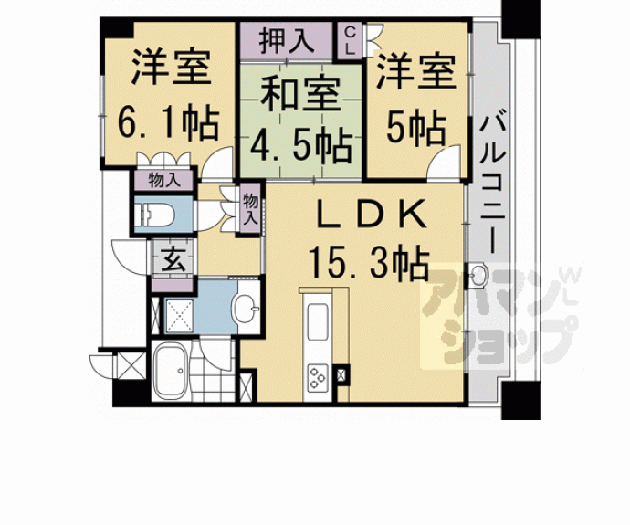 【パラドール西京極】間取