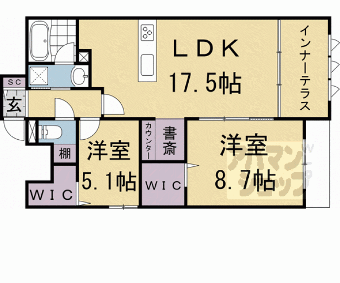 【グランディールＡ＆Ｎ出町柳】間取