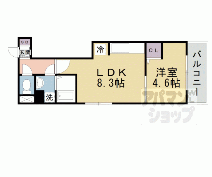 【仮称）伏見区深草石橋町ハイツ】間取