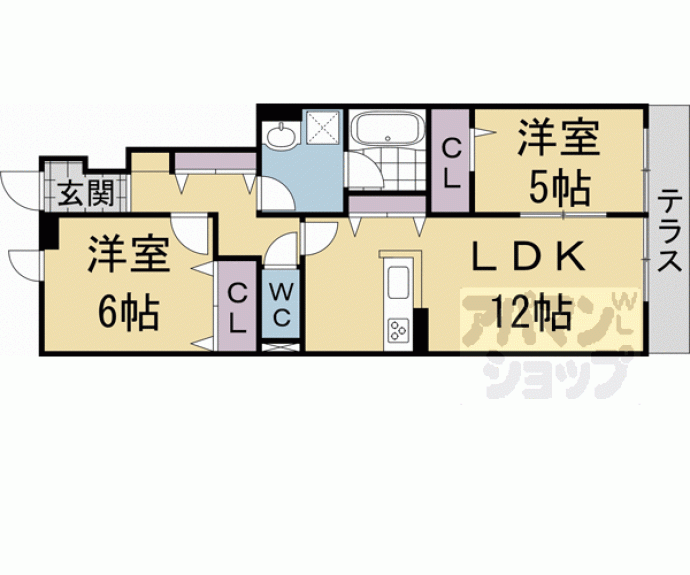 【仮称）南区久世築山町ハイツ】間取