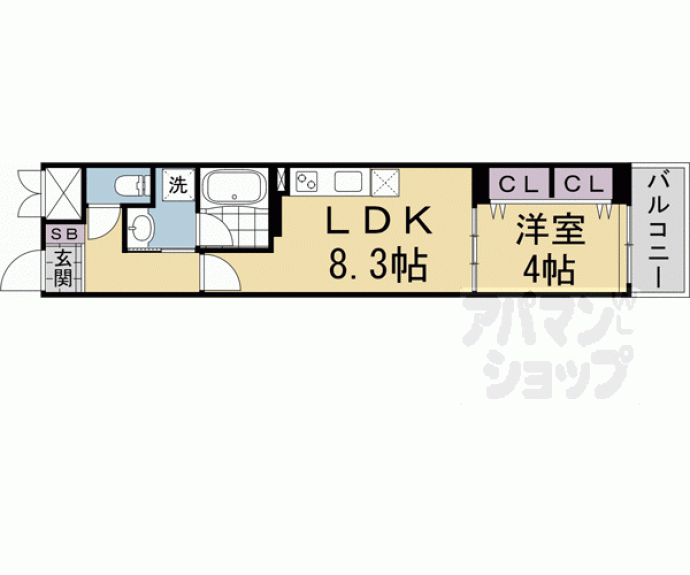 【ベラジオ雅び北野白梅町】間取