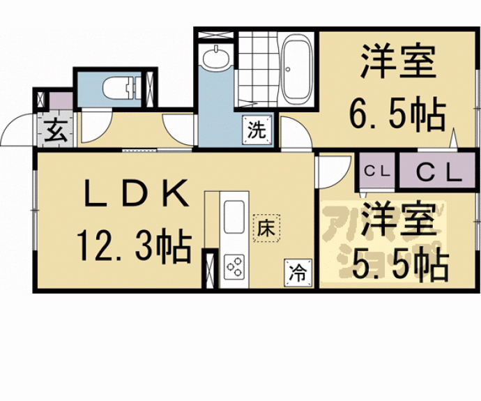 【Ｄ－ＲＯＯＭ　嵯峨】間取