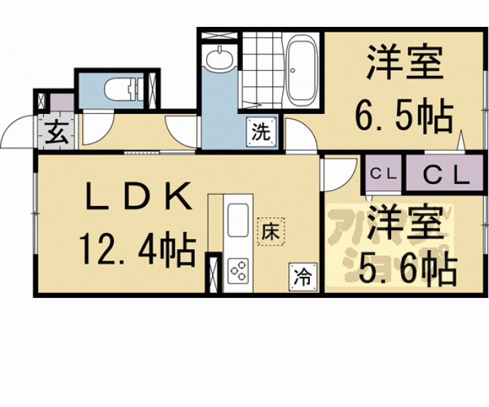 【Ｄ－ＲＯＯＭ　嵯峨】間取