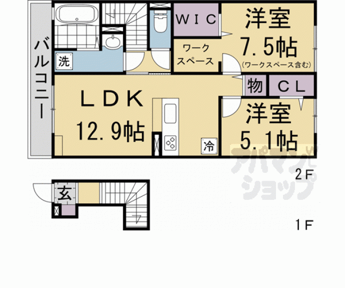 【Ｄ－ｒｏｏｍ京都市右京区嵯峨釈迦堂門前】間取