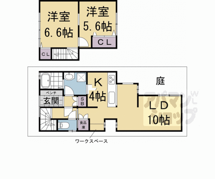 【修学院北沮沢町１２－３５貸家】間取