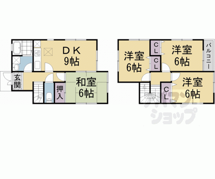 【桃山町丹下貸家】間取