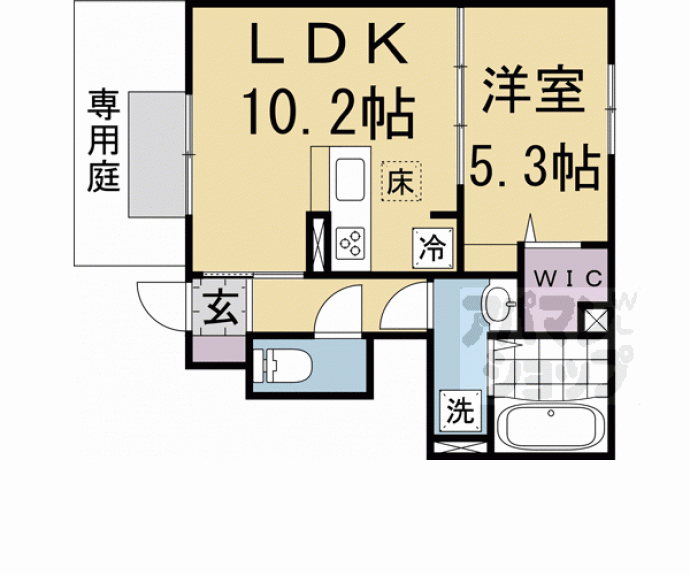 【（仮称）Ｄ－ｒｏｏｍ西ノ京月光町】間取