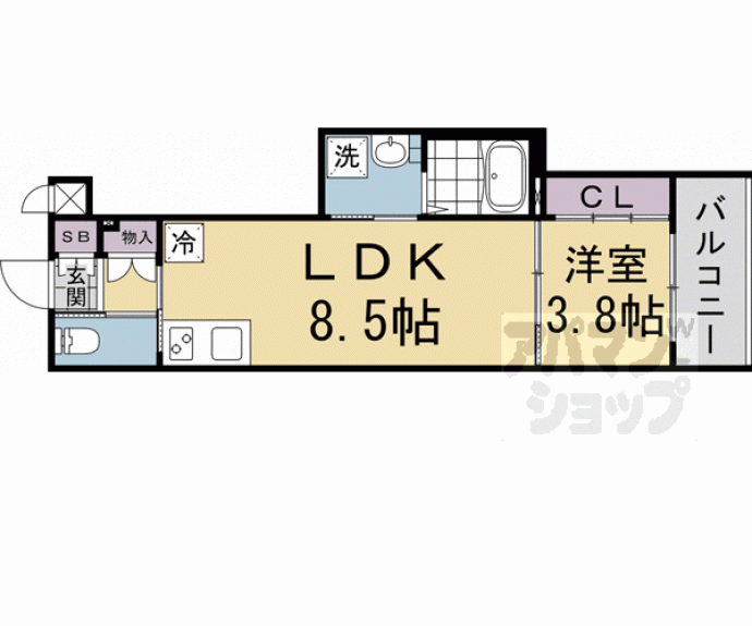 【アクアプレイス京都聚楽第】間取