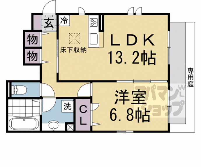 【（仮称）Ｄ－ｒｏｏｍ西ノ京月光町】間取