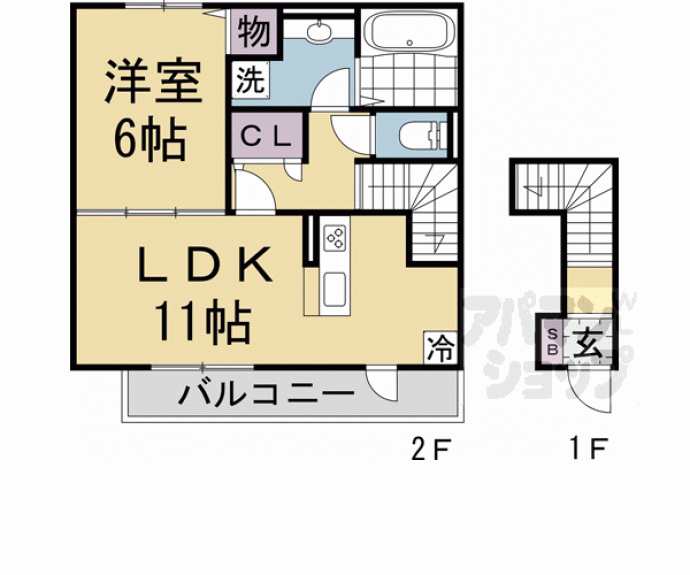 【（仮称）Ｄ－ｒｏｏｍ西ノ京月光町】間取