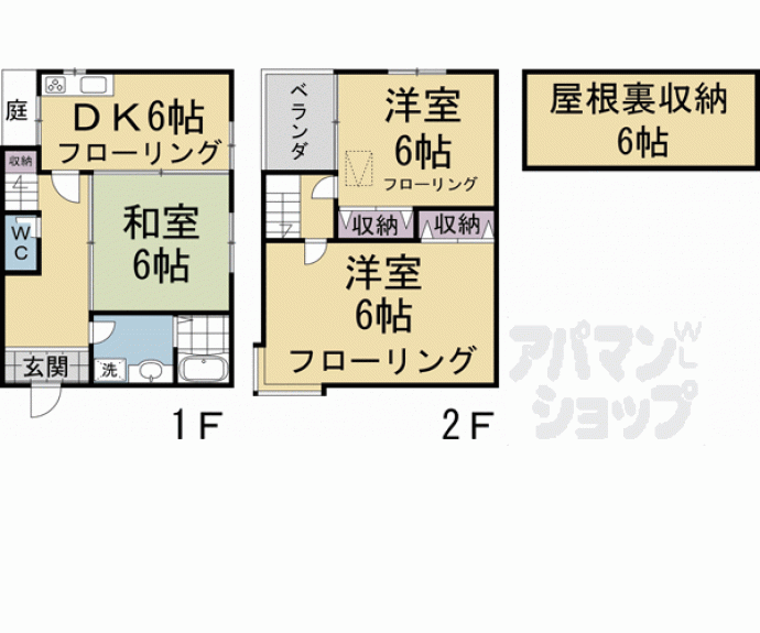 【北区出雲路俵町９貸家】間取