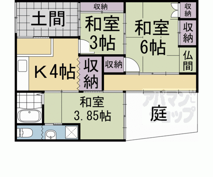 【壬生淵田町貸家】間取