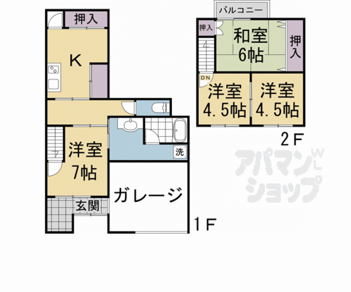 【唐物町貸家】間取