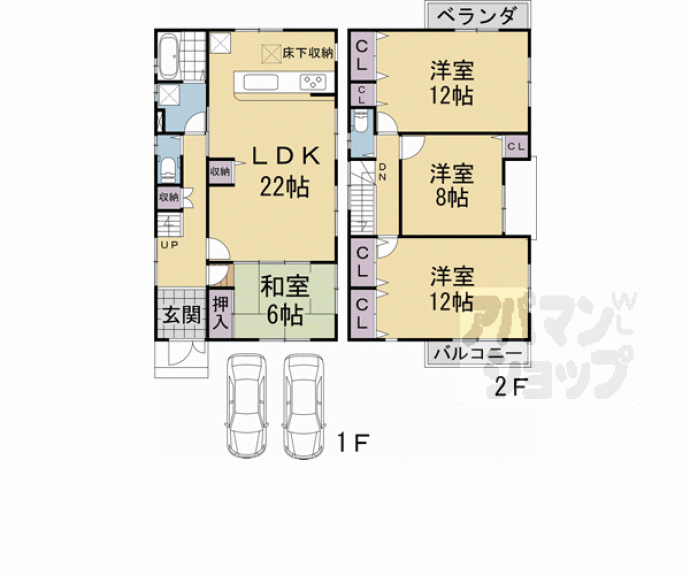 【横大路六反畑貸家（１期Ａ号地）】間取