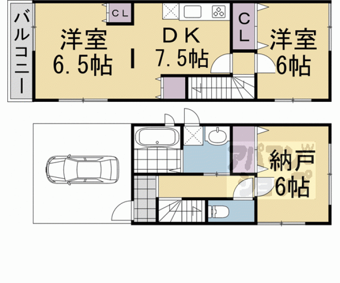 【広野町大開貸家】間取