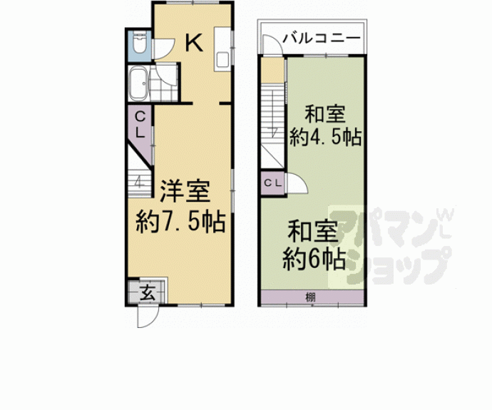 【向島本丸町貸家】間取