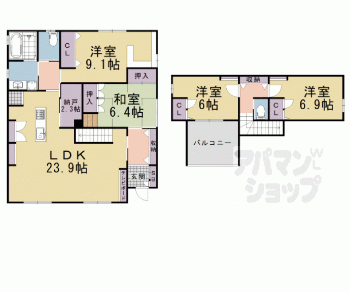 【光風台１３－１貸家】間取