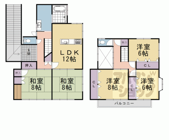 【光風台１０－１６貸家】間取