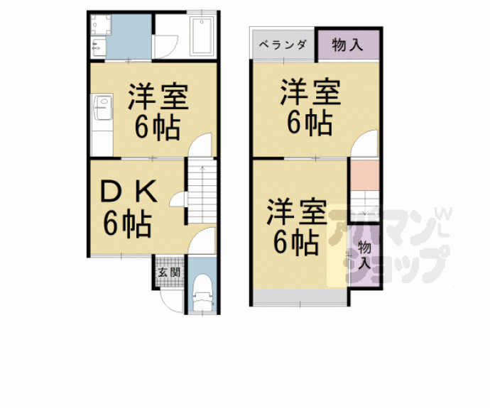 【四ノ宮小金塚貸家】間取