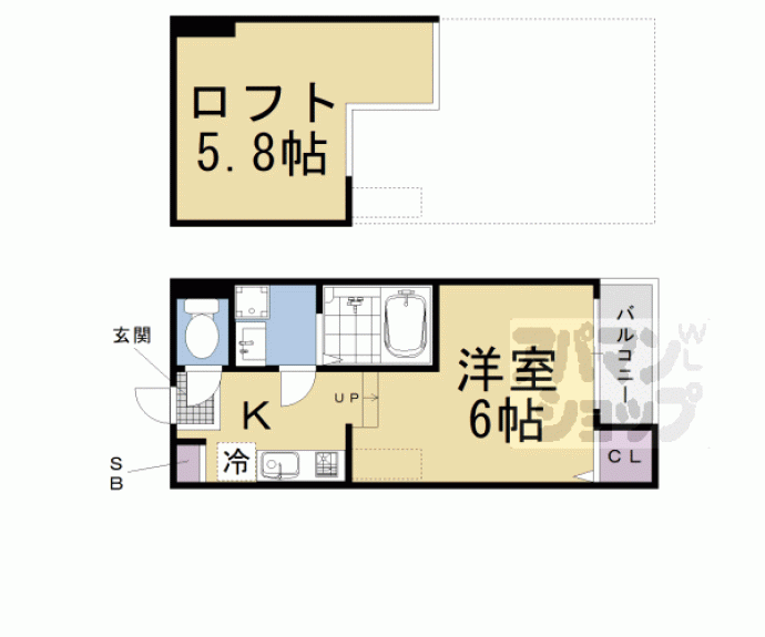 【ハーモニーテラス京都石田Ⅱ】間取