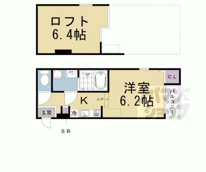 【ハーモニーテラス京都石田Ⅱ】間取