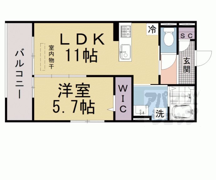 【仮称）Ｄ－ｒｏｏｍ京都市伏見区両替町】間取