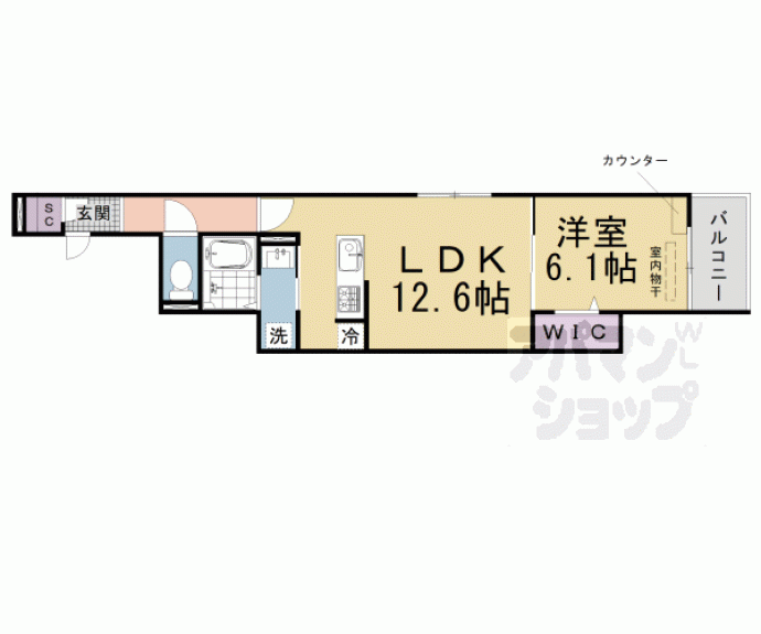 【仮称）Ｄ－ｒｏｏｍ京都市伏見区両替町】間取