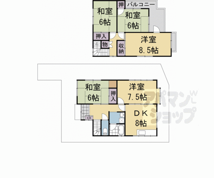 【醍醐上山口町貸家】間取