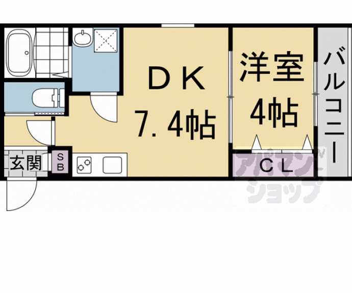 【ＴＨＥ　ＧＡＲＮＥＴ　ＳＵＩＴＥ　ＲＥＳＩＤＥＮＣＥ　京大前ＥＡＳＴ】間取