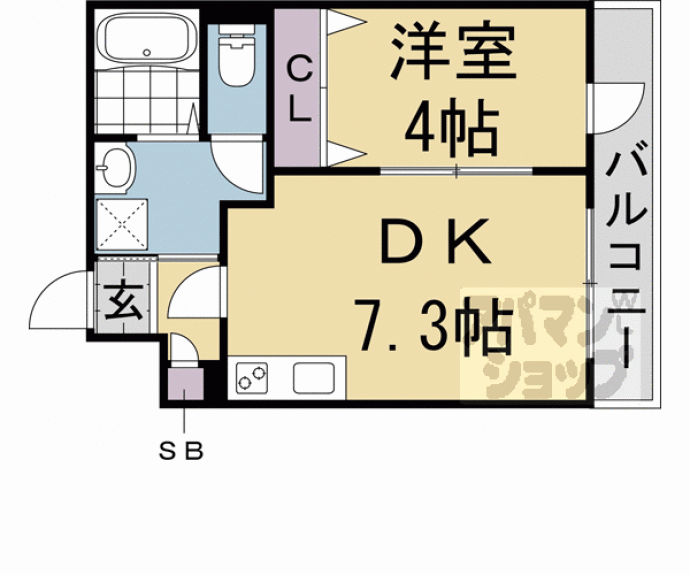 【ＴＨＥ　ＧＡＲＮＥＴ　ＳＵＩＴＥ　ＲＥＳＩＤＥＮＣＥ　京大前ＥＡＳＴ】間取