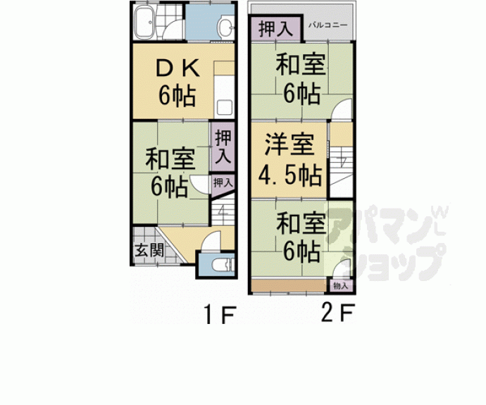 【津知橋町貸家】間取